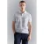 Mango Man slim gestreepte polo wit