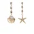 Life of Bulu oorbellen Sea Star & Shell goudkleurig