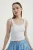 V-hals Smocked Crop Top