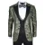 Heren 4-delige Groene Paisley Trouwsuit Perfecte Pasvorm
