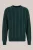 WE Fashion – Heren regular fit trui met streep – Regular fit – Donkergroen – Katoen –