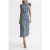 Reiss Livia-print Dress Blue