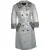 Burberry, zilverkleurige metallic trenchcoat