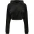 Dames sweatshirt met capuchon Urban Classics cropped velvet oversized
