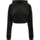 Dames sweatshirt met capuchon Urban Classics cropped velvet oversized