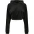 Dames sweatshirt met capuchon Urban Classics cropped velvet oversized