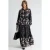 Patroon V-hals Maxi Jurk