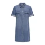 ONLY denim spijkerjurk gebreid medium blue denim