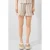 QS regular waist straight leg casual gestreepte seersucker short – bruin