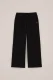 WE Fashion – Meisjes straight fit broek met structuur – Zwart –