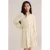 WE Fashion midi jurk met plooien – beige