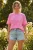 Only Onlminna Life S/s Print Top Cs Jrs T-shirt Korte Mouw 4949774 Wild Orchid Fresh Lemon