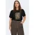 ONLY CARMAKOMA rechtvallend T-shirt Plus Size met print – zwart