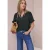 Street One Dames Blouse met korte mouwen in mousseline kwaliteit in Groen