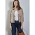 Street One Dames Velours blouse in Beige