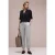 Street One Dames Mid Waist Slim Legs broek met gesp in Grijs