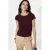 Ronde Hals Korte Mouwen Katoenmix Blouse