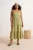 Trendyol Curve Dames Groen Effen Maxi Mouwloos Casual A-lijn Grote maten Jurk