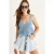 Gestructureerde V-hals Mouwloze Aansluitende Crop Blouse