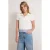 TRENDYOLMİLLA Dames Ecru Colorblock Kort Regular fit Blouses