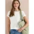 Cecil Dames Shirt met korte mouwen en gespdetail in Wit