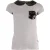 Love Moschino T-shirt met kraag van imitatieleer in grijs katoen