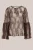 WE Fashion – Dames blouse van kant – Regular fit – Donkerbruin –
