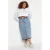 Trendyol Curve Dames Blauw Effen Maxi A-lijn A-lijn Grote maten Rokken