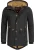 INDICODE JEANS Winterparka ‘Barge’  roestbruin / honing / zwart