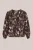 WE Fashion – Dames blouse met print – Curve – Regular fit – Donkerbruin – Katoen – Plus Size