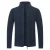 Heren Vest met Rits Vest Grof Gebreid met Opstaande Kraag Blauw