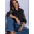 Chiffonblouse met lange mouwen en strikdetail