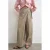 TOPSHOP high waist wide leg casual broek – beige