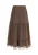 Dreimaster Maxi rok Dames bruin-gebroken wit