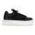 PINKO Zwarte Kalfskin Bos Taurus Platform Sneakers