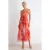 TRENDYOLMİLLA Dames Oranje Abstract Maxi Mouwloos A-lijn Jurken