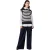 Finery Dames Lexi Horizontale Streep Relaxed Fit Mouwloos Vest (Marineblauw)