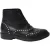 Saint Laurent Leger Laarzen met Veters en Nieten in ZwartLeer