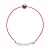 LOVE armband LINK Tahitian Pearl Ronde 8-9 mm Nylon Red 925
