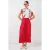 Hoge Taille Maxi Rok met Rimpeldetail