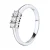 Ring Trilogy bezet met diamanten 0,24 Cts Claws White Gold 18 Karaat