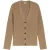Closed V Cardigan Long Sleeve Knits Dried Tabaco