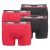LEVI’S ® Boxershorts  antraciet / bloedrood / wit