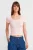 Smalle Pasvorm Ribbels Textuur Blouse