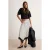 TRENDYOLMİLLA Dames Ecru Stippen Midi Asymmetrisch Rokken