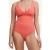 Femilet Sw 1p Wf Tshirt Plunge Pink Coral