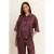 Expresso top met paisley – donkerrood