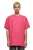 Zwaar oversized T-shirt – Hibiskus roze