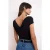 TRENDYOLMİLLA Dames Zwart Effen Kort Getailleerd Blouses