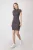 Gebreide Hoogsluitende Midi Casual Jurk